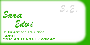 sara edvi business card