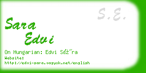 sara edvi business card